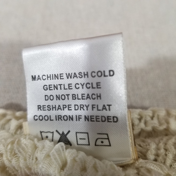 Daytrip Women's Size Small Ivory Open Weave Ladder Back Cardigan Mid Length - Picture 12 of 15